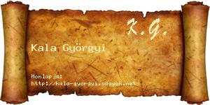 Kala Györgyi névjegykártya